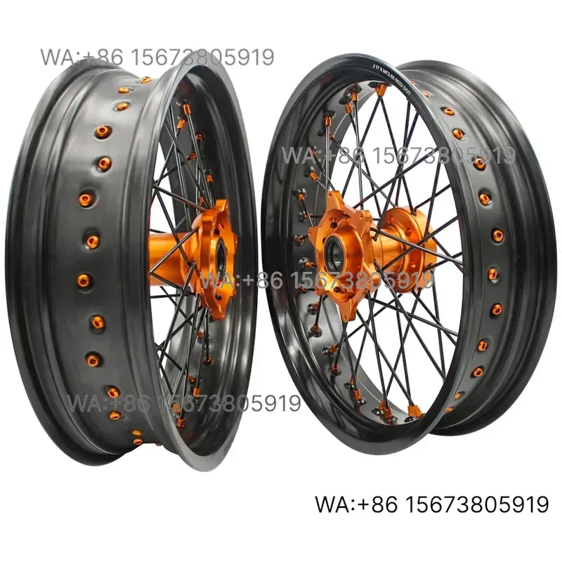 For Wmwmnu High Quality Aluminum Alloy 17 Inch Supermoto Wheels Super Motard Rims