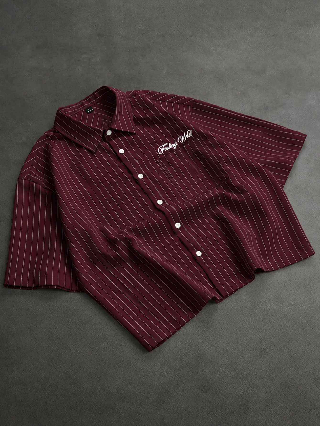 Men's and Women's Casual Hawaiian Shirt Streetwear Vertical Stripe Embroidered Letter Camp Collar Short Sleeve Summer Beach Top
