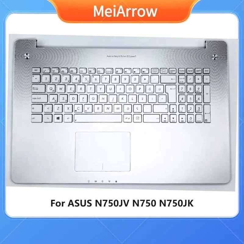 MEIARROW     New/org Laptop top case For ASUS N750 N750J N750JV N750G palmrest Turkey keyboard upper cover Touchpad