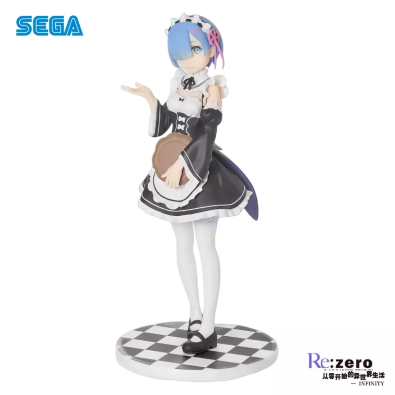 En Stock Sega Original Re Zero-arranque la vida en otro mundo Ram Rem figura de acción modelo muñeca nuevo modelo en caja garaje
