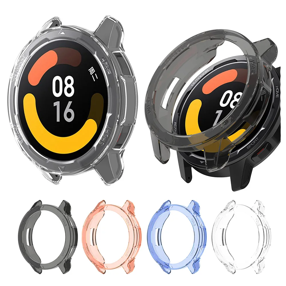 

Мягкий защитный чехол из ТПУ Для Xiaomi Watch S1 Active/Mi Watch Color 2, прозрачный защитный чехол, рамка-бампер