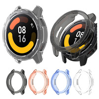 Soft TPU Protector Case For Xiaomi Watch S1 Active/Mi Watch Color 2 Clear Protective Shell Cover Frame Bumper