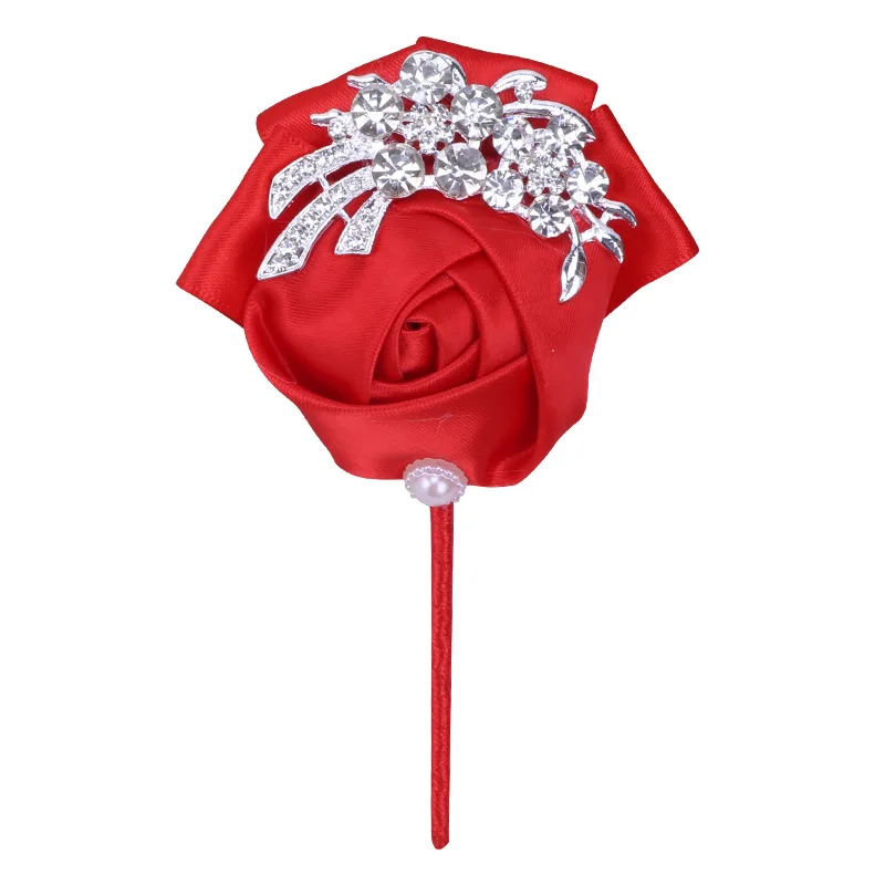 Nova noiva dama de honra strass pulso corsage noivo melhor homem lapela corsage acessórios do vestido de casamento do noivo