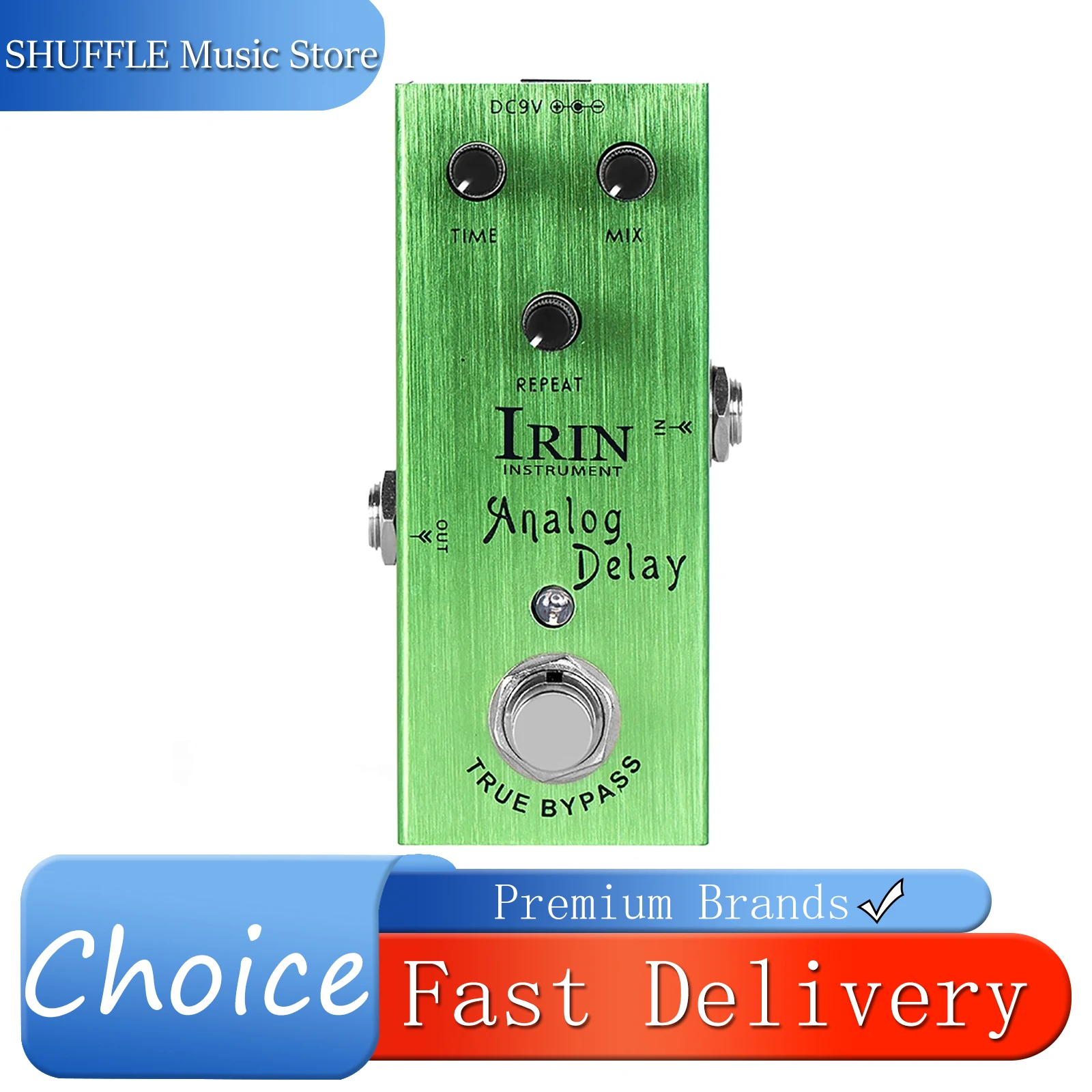

Педаль эффектов IRIN AN-02 Analog Delay для электрогитары, цифровая схема, эффект задержки, теплый звук, True Bypass, аксессуары для гитары