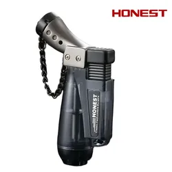 New Stone Wolf No.2 Transparent Blue Flame Direct Jet Lighter Moxibustion Cigarette Cigar Windproof Bend Small Spray Gun Tool