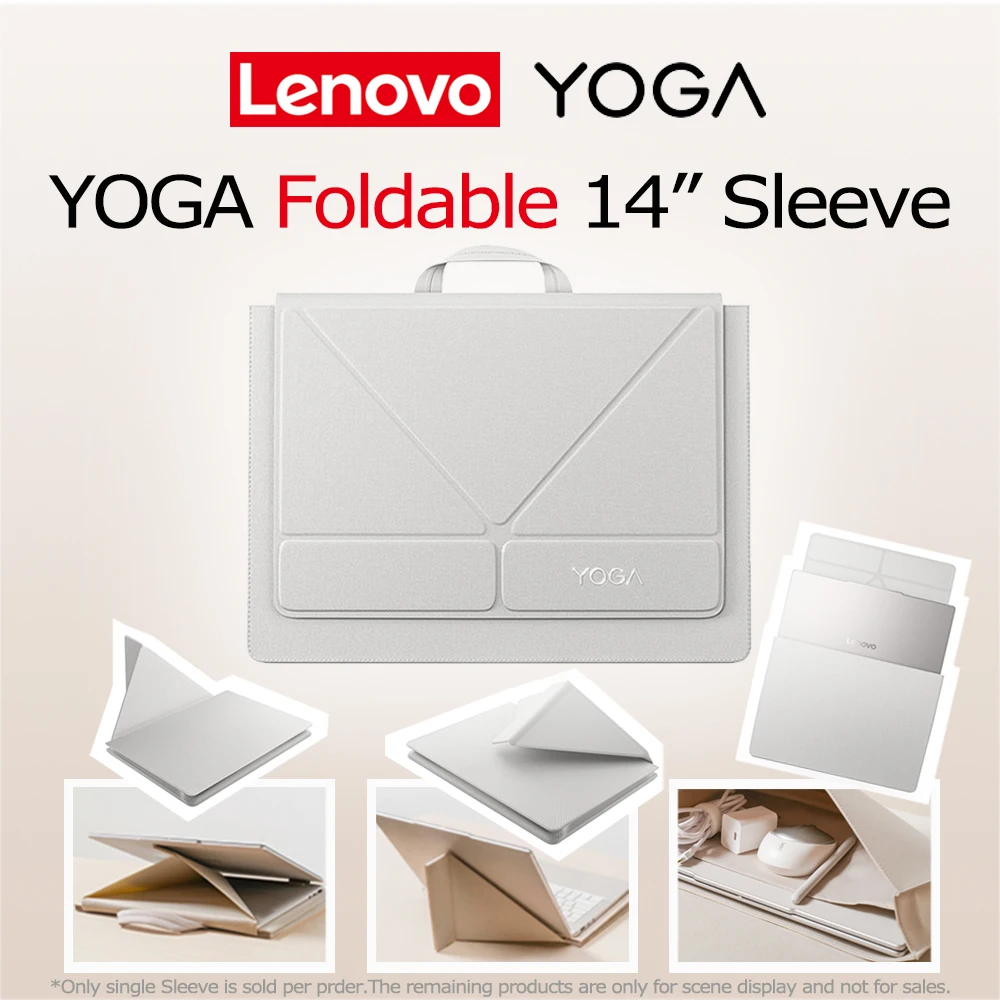 Lenovo YOGA Multi-Function 14inch Sleeve Stand Mode Lightweight Magnetic Buckle Foldable Storage Tablet Laptop Pad Splash-proof