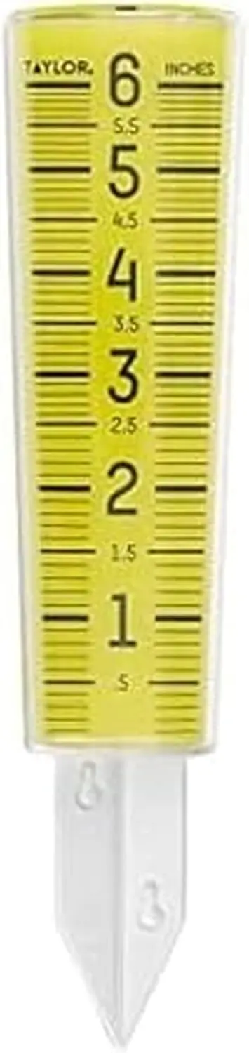 

Clear Rain Gauge, 6-Inch Capacity, Easy Read for Garden & Lawn, Monitor Precipitation