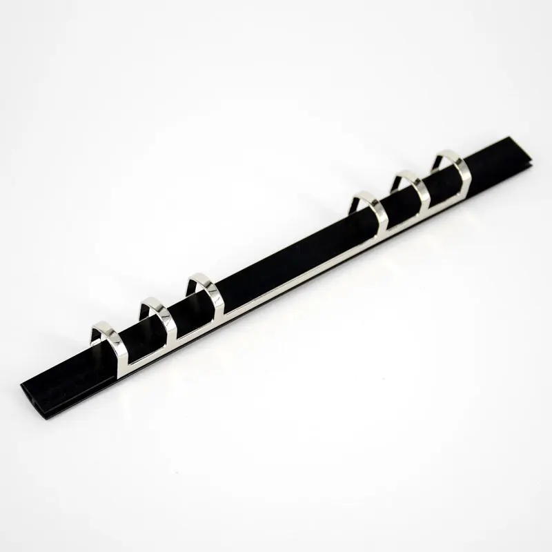 5Pcs A4/A5/B5 Metal Binding Clips Sliver Black Slider Loose-Leaf Spiral Notebook Binder Rings 6/20/26/30 Hole Scrapbook Storage