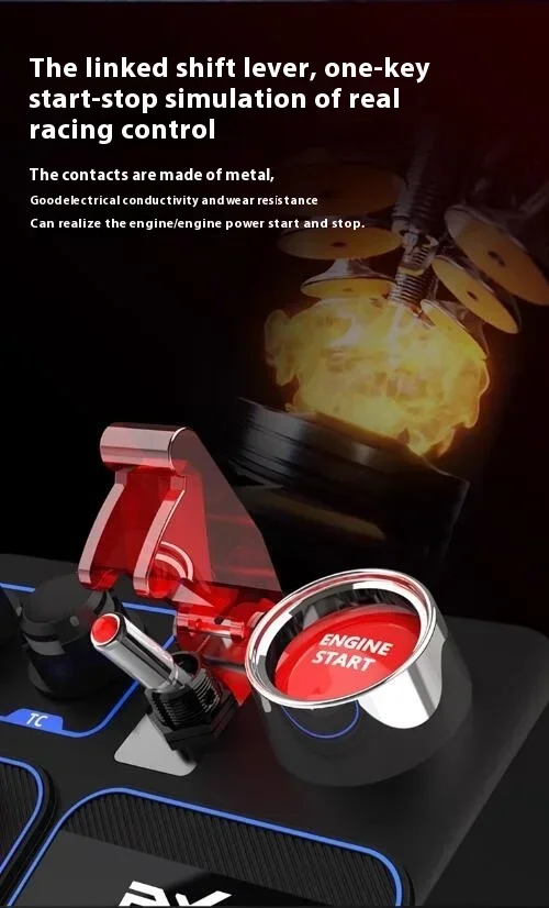 PXN CB1 Racing Simulator Central Control Box Multifunctional Key Control Box RGB For EURO Truck Simulator Racing Game Custom