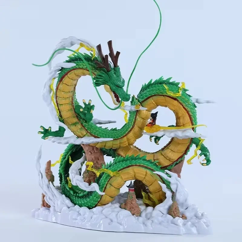 Large Green Dragon Figure Giant Statues Anime Dragon Sculpture Figurine Doll Toy Table Decor Livingroom Decoration Home Ornament