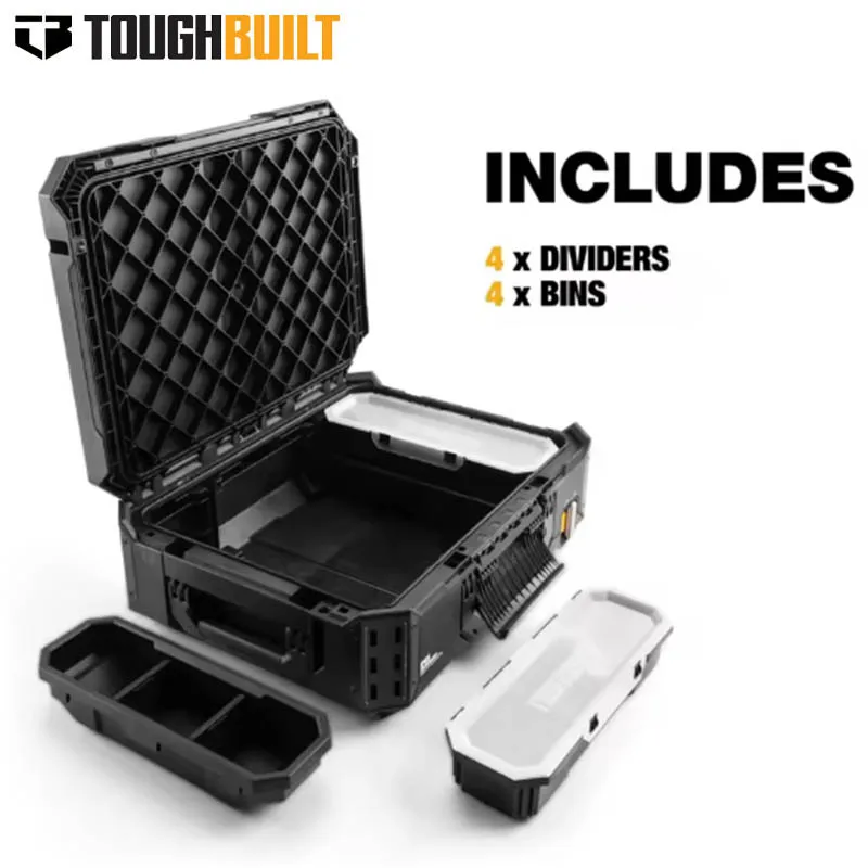 TOUGHBUILT StackTech ™ Stacking toolbox, multifunctional parts storage box, tool accessory storage, anti drop TB-B1-B-30