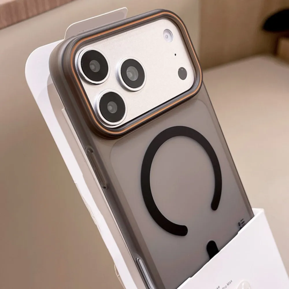 Luxuriöse, matte, dünne Hülle für MagSafe, kompatibel mit iPhone 17 Air, 16, 16E, 15, 14 Plus, 13, 12 Mini, 11 Pro Max, magnetische, transparente, harte Schutzhülle