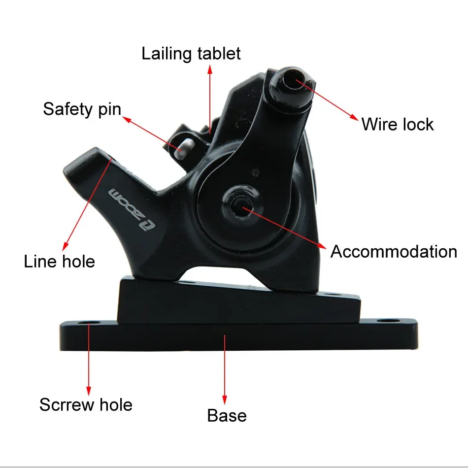 ZOOM DB580 160 Road Bike Disc Brake Cooling Pads Caliper Line Pulling Flat Bracket Dual Piston Mechanical 140 Bycicle Accesories