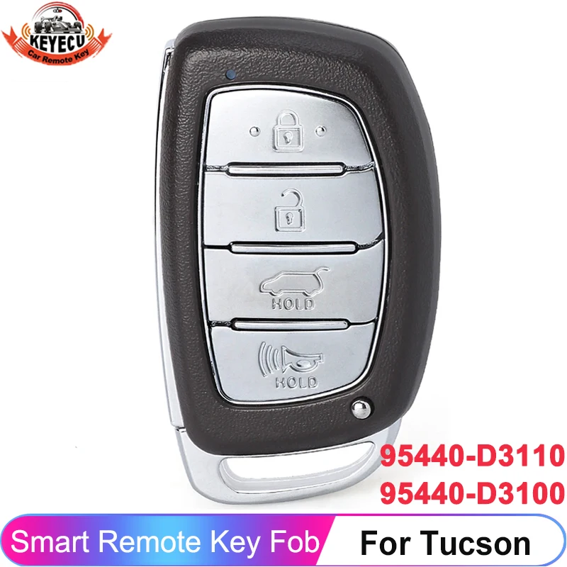 KEYECU 4-przyciskowy kluczyk samochodowy 95440-D3110 95440-D3100 do Hyundai Tucson 2016 2017 2018 2019 2020 433MHz ID47 Chip Smart Remote Fob