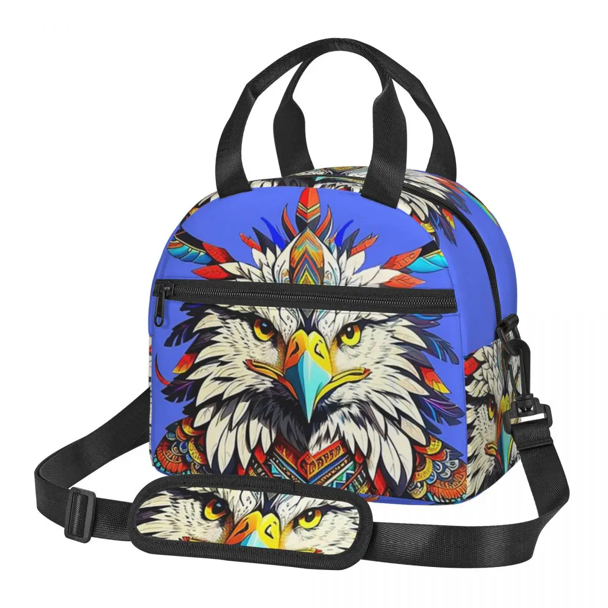 Native Mandala Owl American Lunch Bags Insulated Bento Box Portable Lunch Tote Picnic Bags Thermal Bag for Woman Student Office