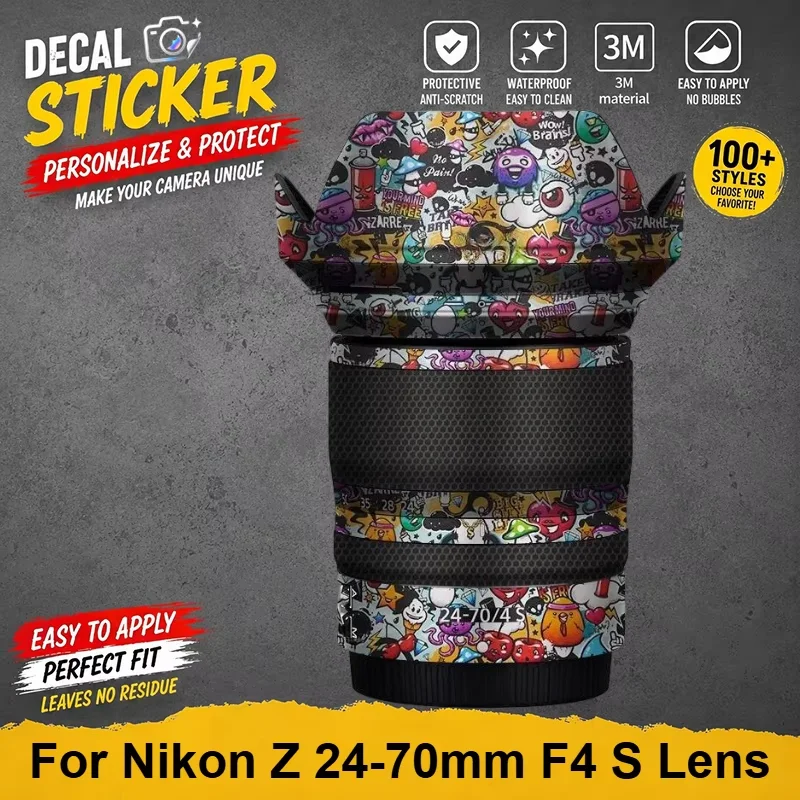 For Nikon Z 24-70mm F4 S Lens Skin Protective Sticker Anti-Scratch Vinyl Wrap Premium Body Decal Cover Z24-70 F4S Color blocking