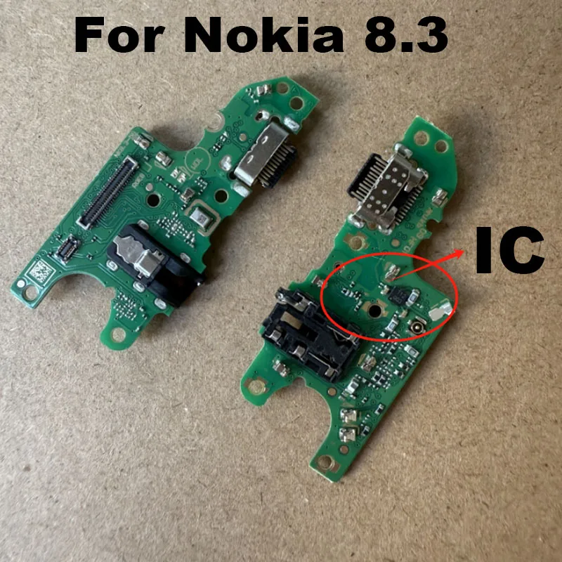 For Nokia 8.3 USB Charging Port Jack Dock Connector Flex Cable With Microphone Board USB Charger Port Connector Replacement
