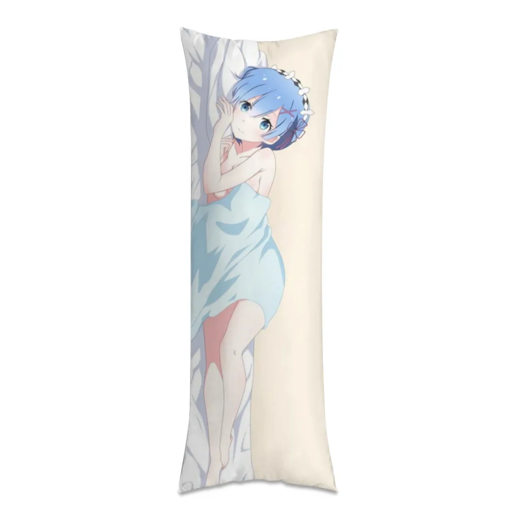 Re:Zero-INFINITY Rem Long Pillow Case Home Bedroom Living Room Sofa Cushion Cover Peach Skin Pillowcase