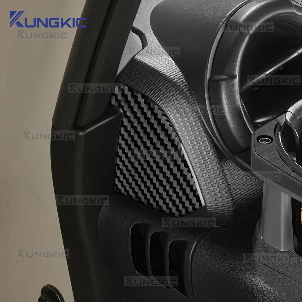 ألياف الكربون الناعمة الحقيقية لسوزوكي جيمي JB74 JB64 2019 2020 2021 2022 2023 2024 2025 وحدة التحكم المركزية للسيارة ملصق لوحة الكسوة الجانبية