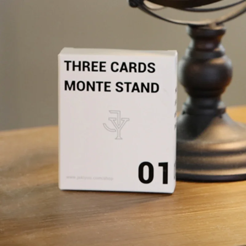 Soporte de Monte de tres tarjetas (trucos e instrucciones en línea) de Jeki Yoo Card, mazos de magia y trucos, accesorios mágicos para artistas de primer plano