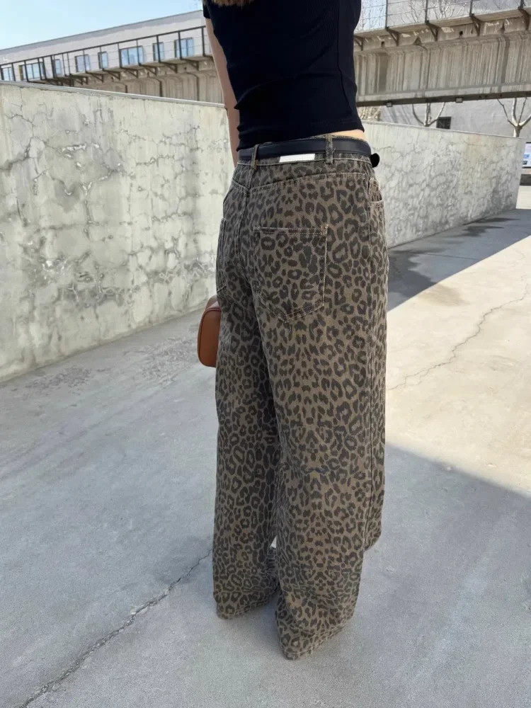 Y2K Wide Leg 2000s Denim Trouser Women\'s Baggy Trashy Vintage Casual Pants Female High Street Retro High Waist Straight Jeans