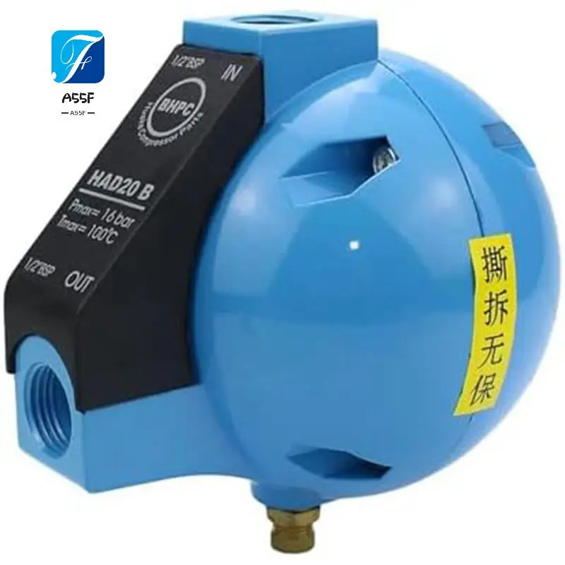 

A55F-HAD20B Автоматический поплавковый сливной клапан сжатого воздуха 1/2 дюйма BSP 400L/M Машина для производства конденсата воды