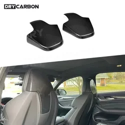 Cubiertas traseras de asiento interior de coche de fibra de carbono seca, adornos para BMW G80 M3 F91 F92 F93 M8 F97 X3M F98 X4M 2020 + embellecedor de carcasa de asiento trasero