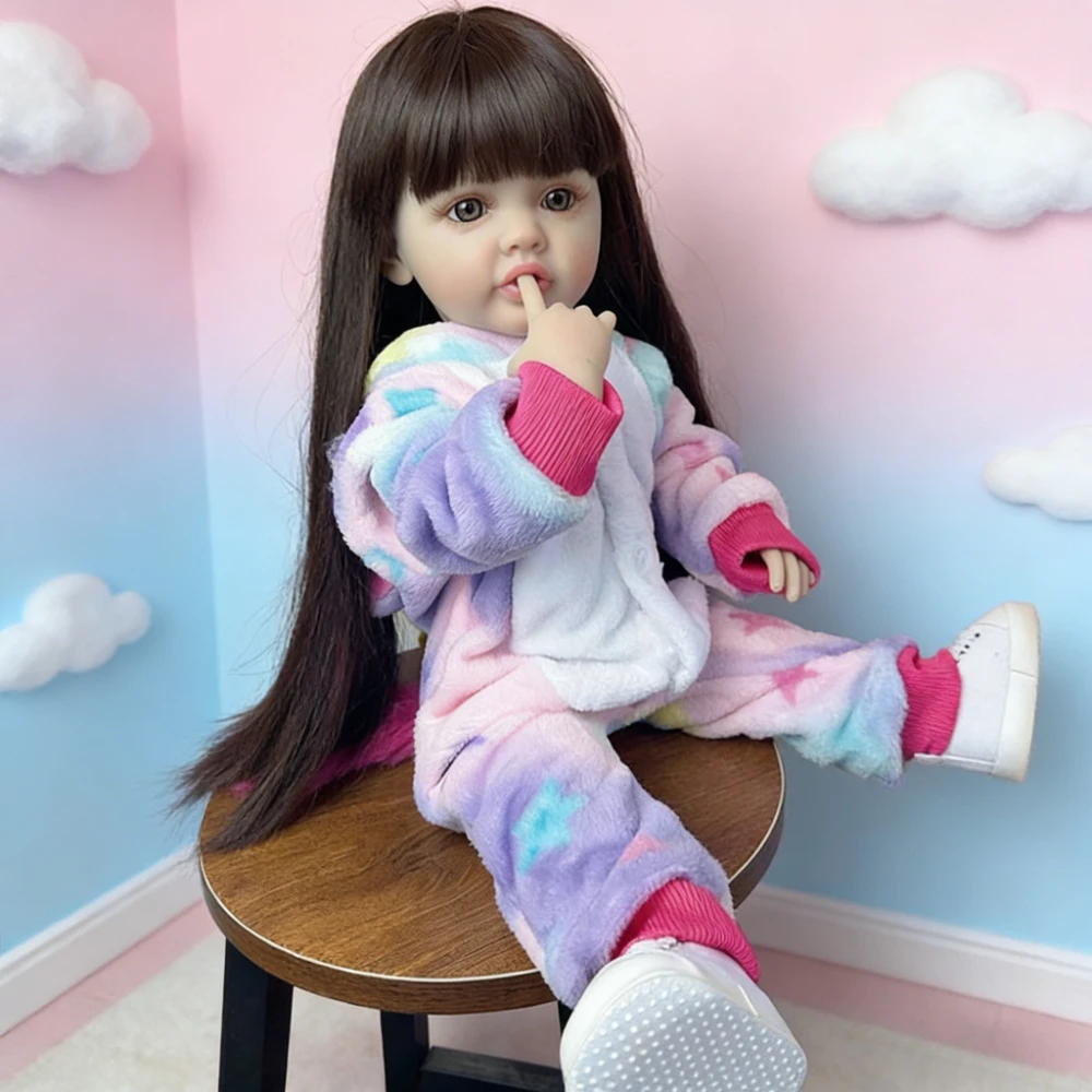 

BZDOLL 22inch 55cm Standable Reborn Princess Doll, Full Vinyl Body, Bath Toy, Birthday & Christmas Gift for Kids