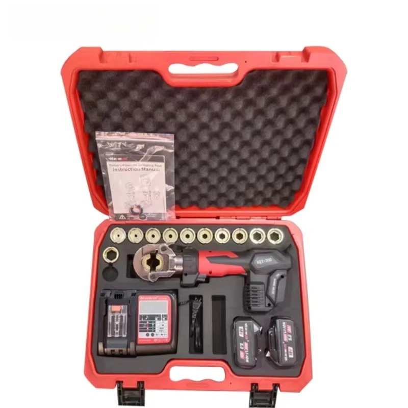 

HEWLEE HZT-300 Lightweight 300sqmm 18V 4.0AH Vertical Type Hydraulic Mini Battery Powered Cable Crimping Tool Kit For Cable Lugs