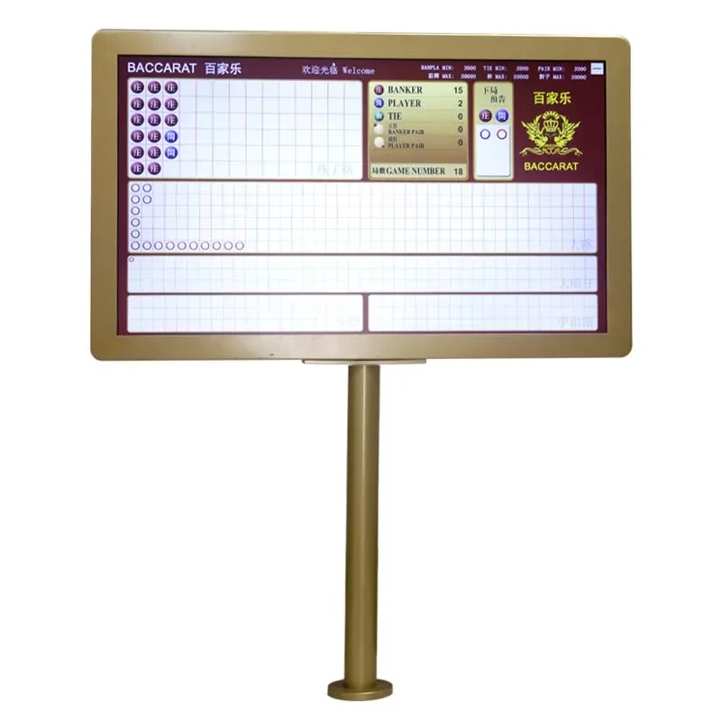 

High Resolution Gambling Display Set Widescreen Baccarat Display Electronic road list system with Dragon Tiger