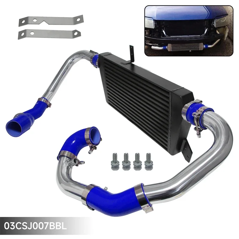 Front Mount Intercooler+Pipe Kit for Audi A4 1.8T Turbo B6 Quattro 02-06  Black / Blue /Red