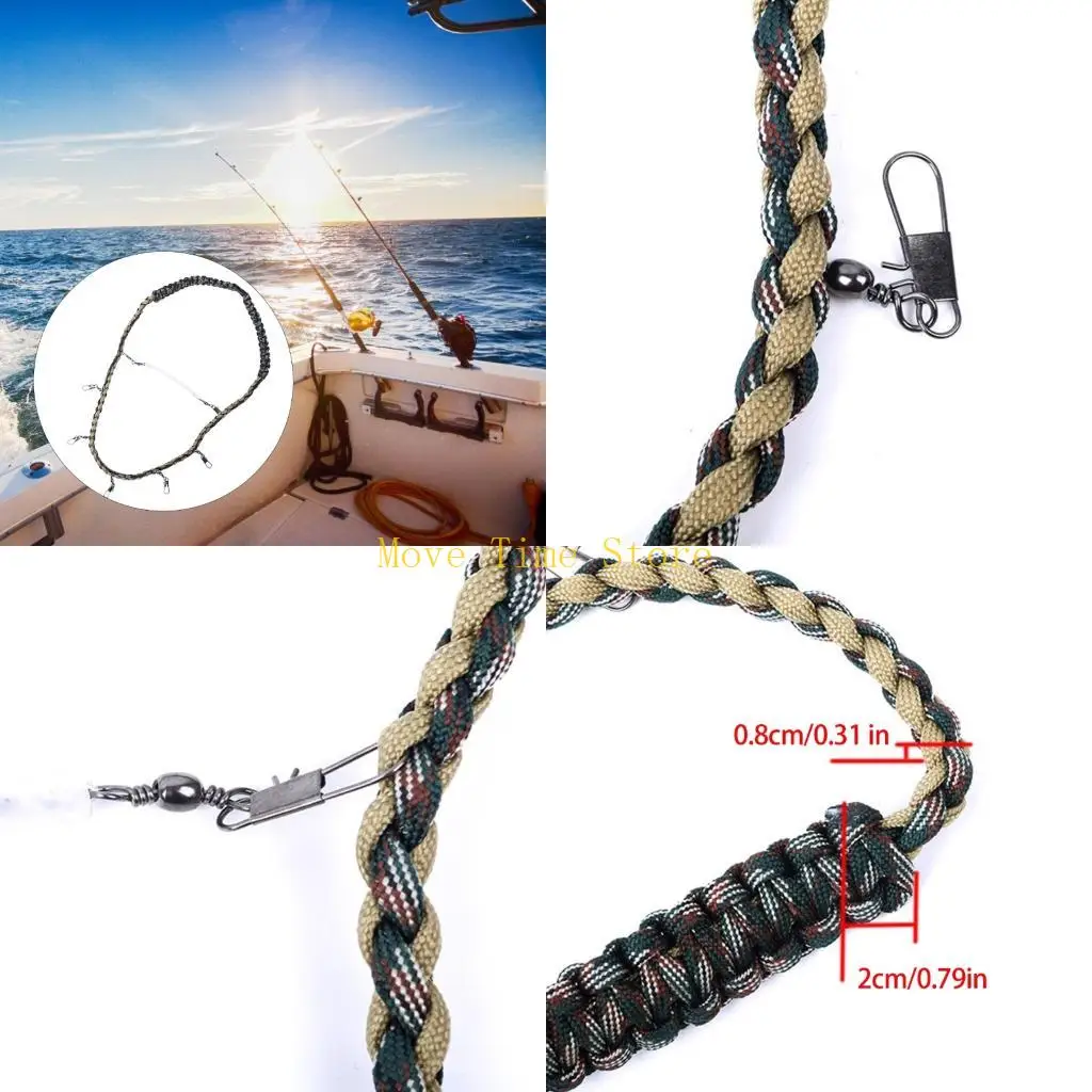 

92ME Nylon Braided Fast Release Fishing Tool Lanyard with Clip Fishing Gear