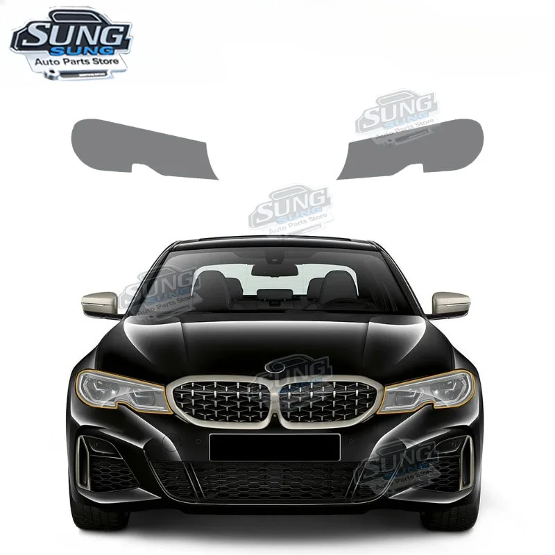 

Защитная пленка для BMW 3 серии G20 M Sport 2019-2022, предварительно вырезанные автомобильные аксессуары, пленка для фар заднего вида, черная прозрачная автомобильная наклейка