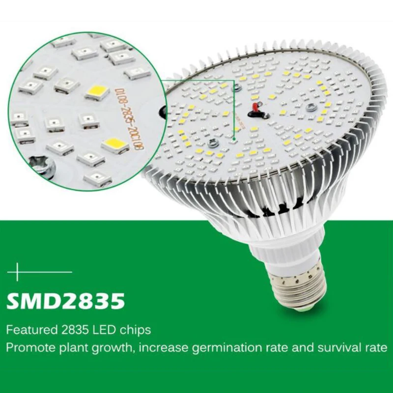 2X 300 واط LED تنمو ضوء لمبة E27 LED لمبة النبات 200 المصابيح ضوء الشمس نمو الطيف الكامل ضوء لشتلات الخضروات النباتية الداخلية