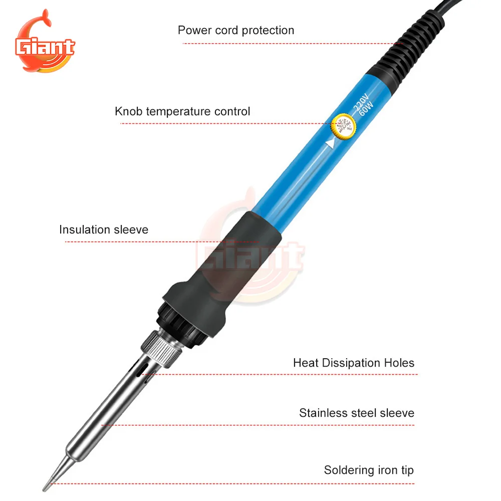 13PCS Electric Soldering Iron Portable Handheld Soldering Iron Pen Adjustable Temperature Fast Heating Solder Welding Tools