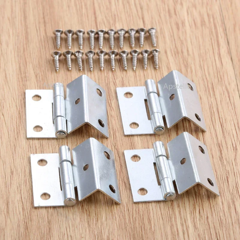 4Pcs Cabinet Hinge Door Luggage Furniture Jewelry Wood Boxes Vintage Chinese Old Hinge Furniture Decoration