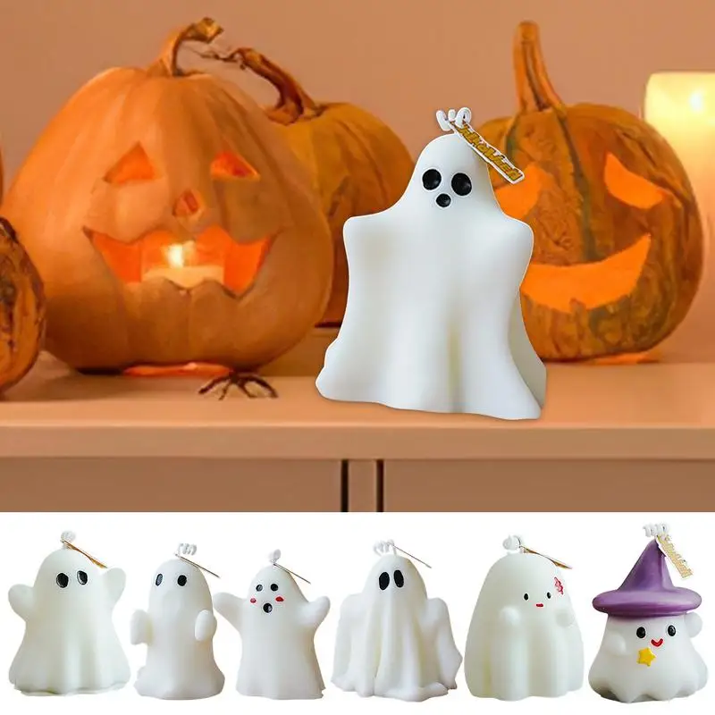 

Halloween Ghost Candles Aromatherapy Candles Decoration Horror Home Decor for Home Holiday Party Tabletop Decoration