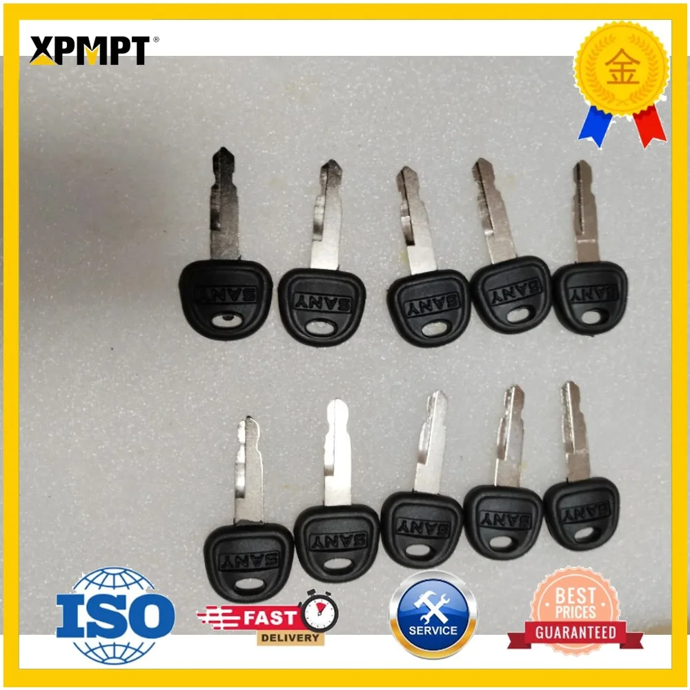 

10PCS Ignition Key for Sany Excavator Parts Key SY 55 75-9 135-855 60 65 75 135 215C