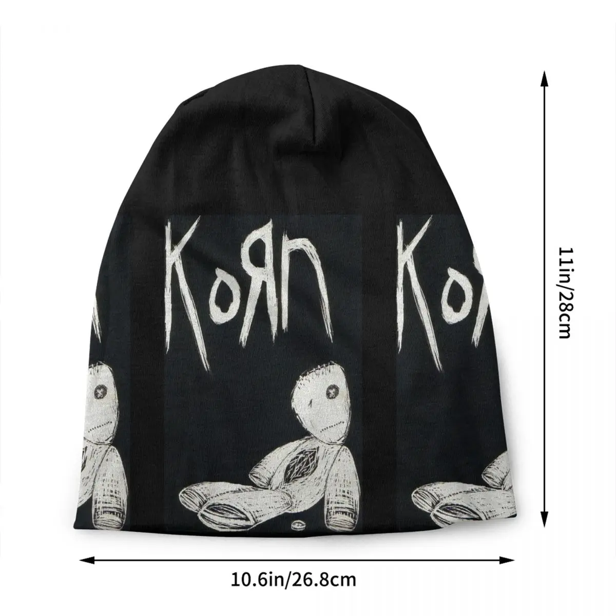 Custom Kornse Rock Roll Skullies Beanies Caps Men Women Unisex Cool Winter Warm Knit Hat Adult Heavy Metal Music Bonnet Hats