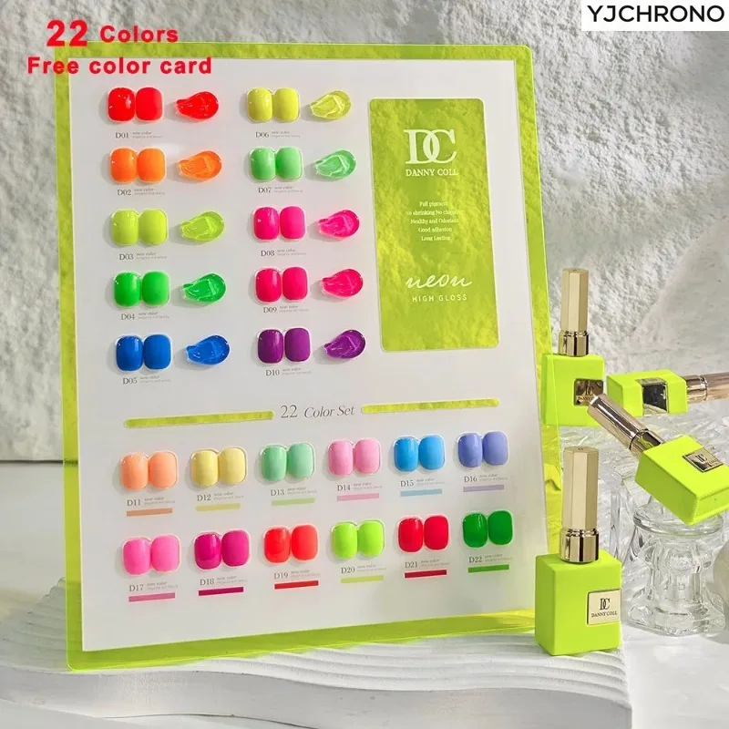 

Флуоресцентный цветной гель-лак для ногтей Набор летних неоновых гелевых полуперманентных лаков для дизайна ногтей Маникюр Soak Off УФ-светодиодный гель-лак 15 мл