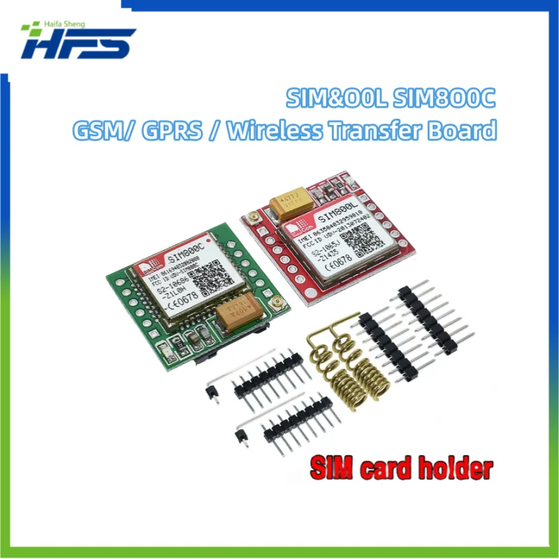 

Smallest SIM800L SIM800C GPRS Module GSM Card MicroSIM Core Board Quad-band TTL Serial Port