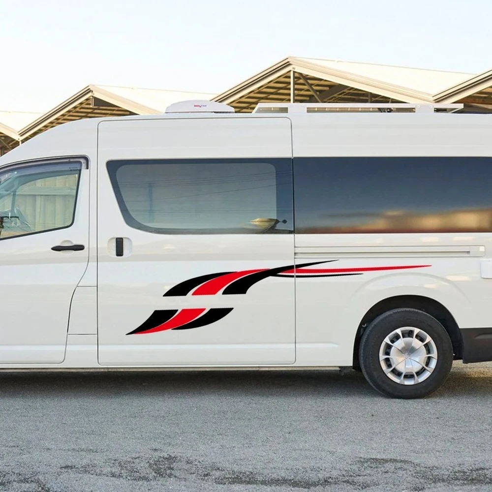 DIY Grafikstreifen Autoaufkleber für Van, Camper, Wohnmobil, Wohnwagen, Tür, Karosserie, Dekoration, Vinyl-Aufkleber, Auto-Tuning-Zubehör