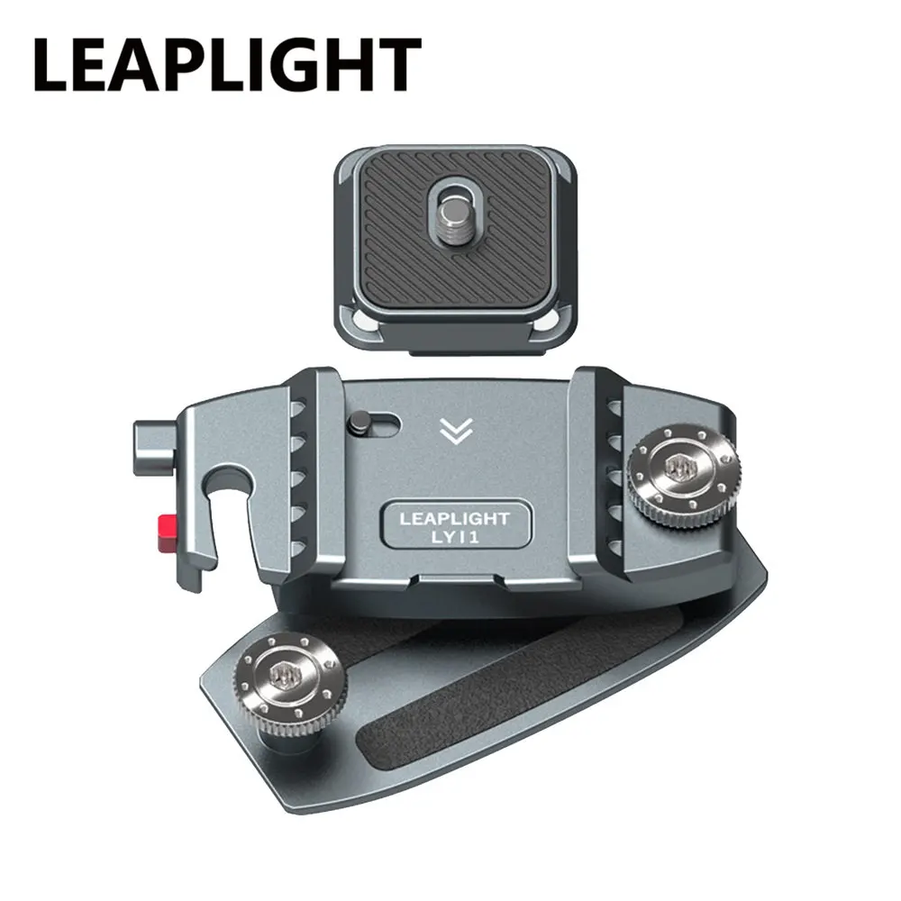 Uchwyt szybkiego montażu LEAPLIGHT do aparatów bezlusterkowych, klips do noszenia na ramieniu i w pasie do aparatów DJI/Insta360, do pasków plecaka fotograficznego.