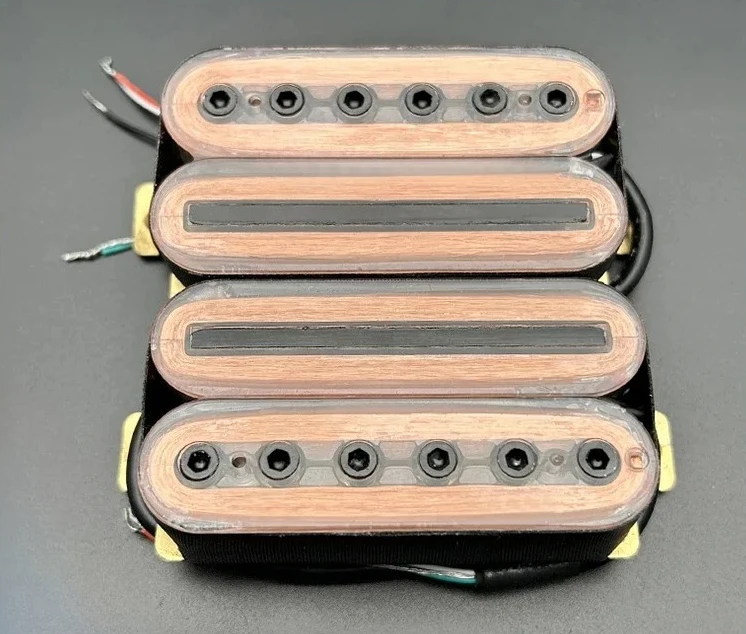 

Electric Guitar Humbucker Blade/Hex Screw Adjusting Dual Coil Guitar Pickup with 4 Conduct Cable/Coil Splitting Transparent