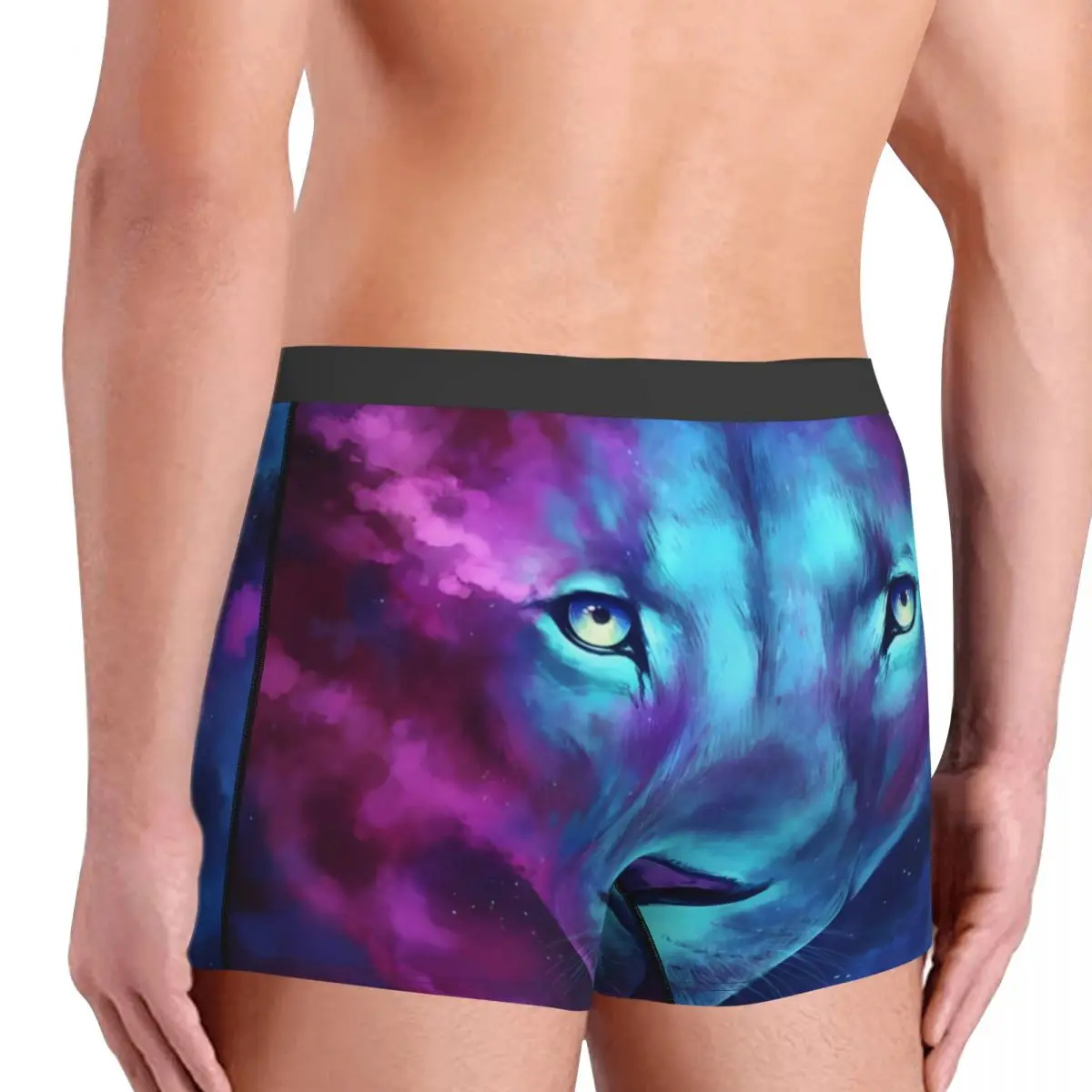 Lion Space Space Galaxy Wolf Underpants Homme Panties Male Underwear Ventilate