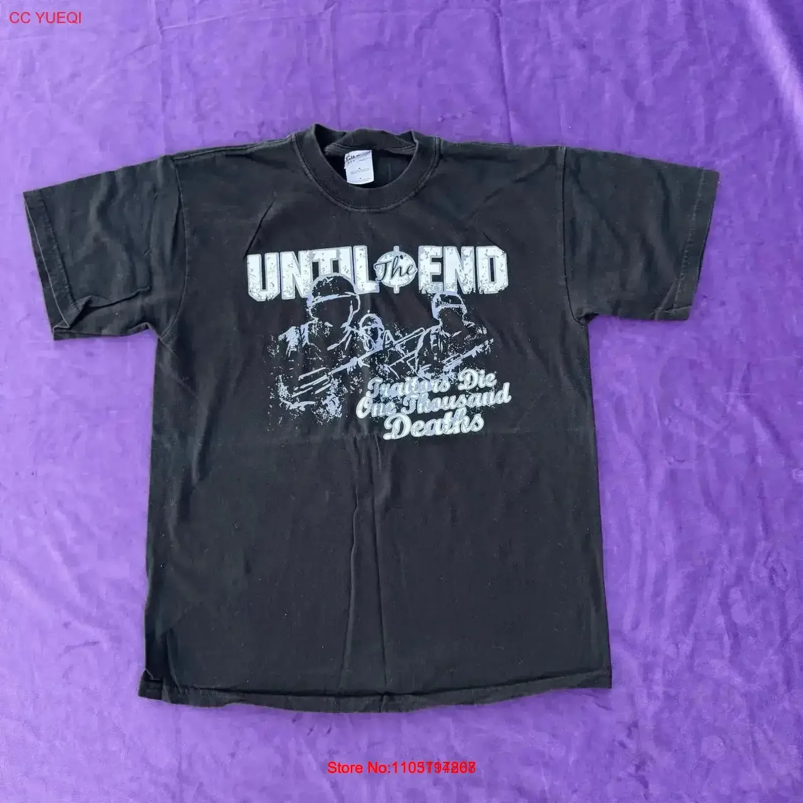 Vtg Until The End Traitors Die One Thousand Deaths Hardcore Band T Shirt Size M vintage Washed streetwear Breathable Slightly