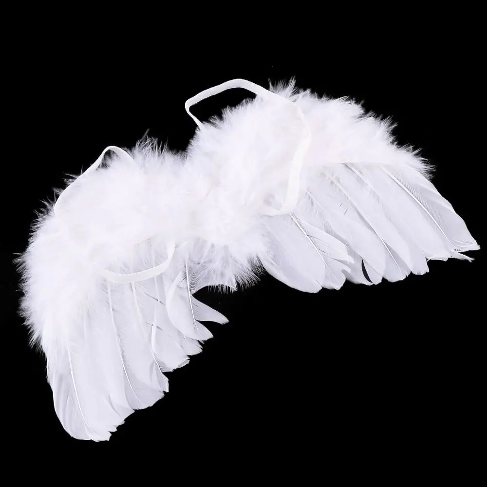 New Baby Kids White Angel Wings Feather for Party Decoration And for Photo Selling Hot