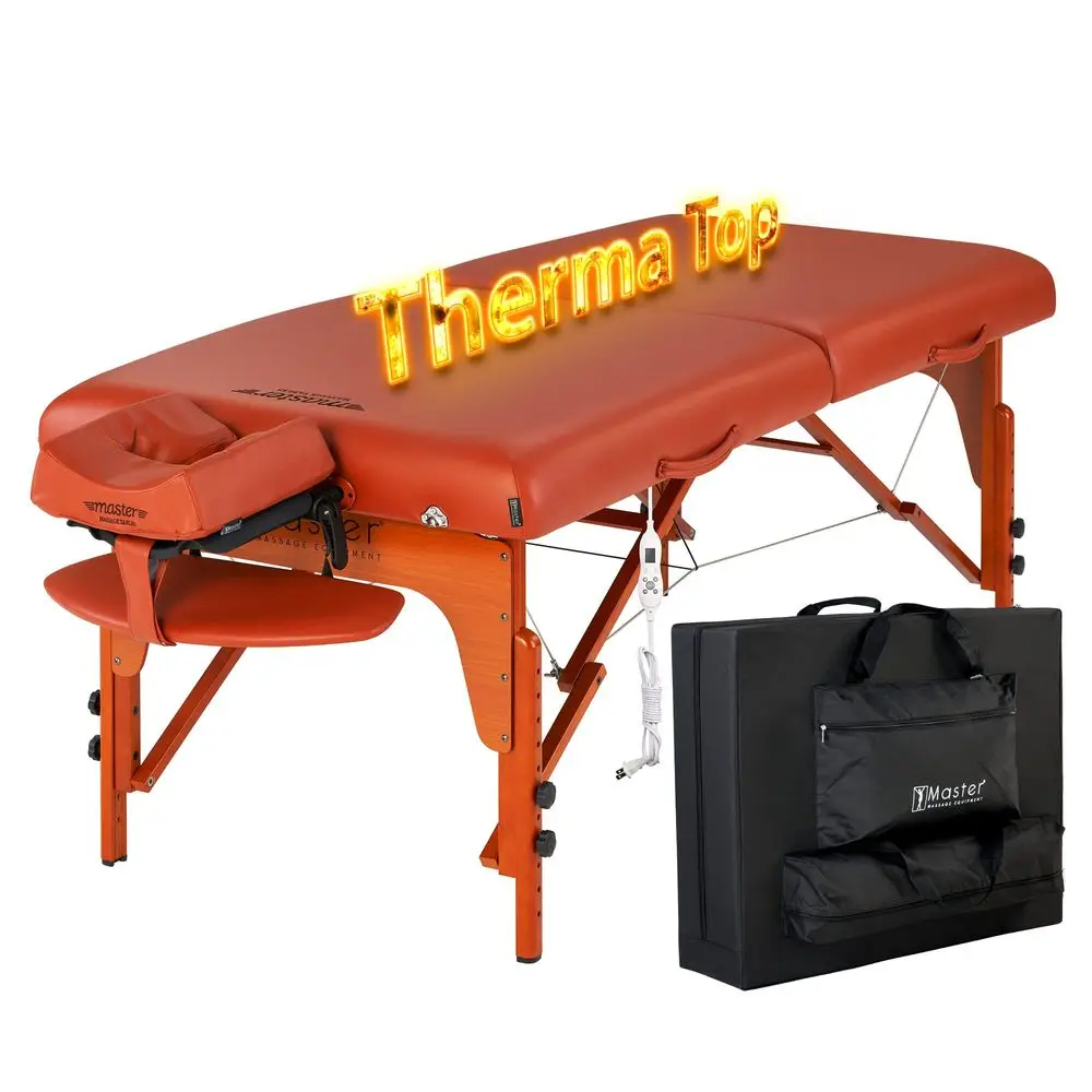 

Massage 31 Santana Therma Top Portable Massage Table Package Built in Heating Pads Esthetician Bed Folding Massage Table with H