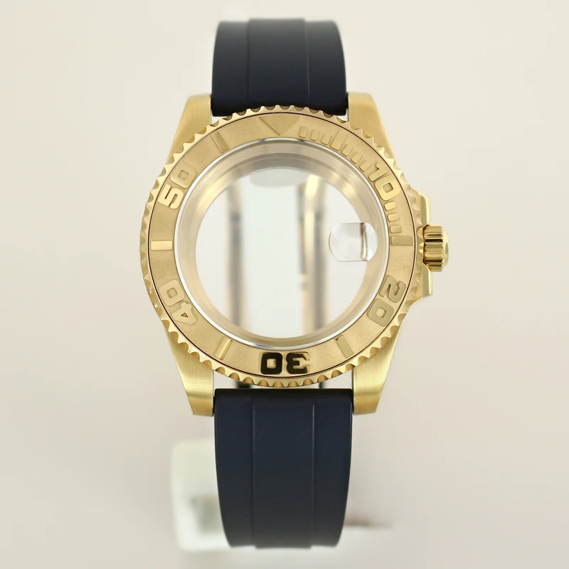 40MM 20ATM Waterproof Watch Case Rubber Strap Sapphire Glass For Yacht seiko NH35 NH36 NH34 Miyota8215 Eta2824 Movts Watch Parts - Image 5