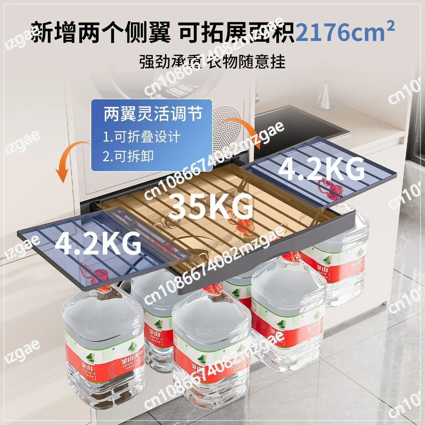 

upper storage hanger, storage invisible Balcony cabinet pull-out drying rack, telescopic trouser rack, slide rail,